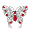 Alloy Enamel Butterfly Rhinestone Brooch Pin For Women Suit Decoration view 5