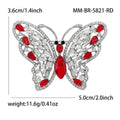Alloy Enamel Butterfly Rhinestone Brooch Pin For Women Suit Decoration view 4