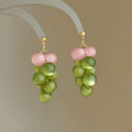 Gradient Jelly Grape Cluster Resin Drop Earrings Sweet Summer Fruit Dangle Jewelry view 3