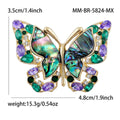 Alloy Abalone Shell Butterfly Brooch For Women's Clothing Decoration view 5