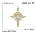 Premium Alloy Eight Point Star Brooch Pin For Women's Apparel view 6