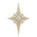 Premium Alloy Eight Point Star Brooch Pin For Women's Apparel view 1