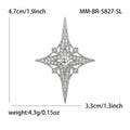 Premium Alloy Eight Point Star Brooch Pin For Women's Apparel view 4
