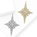 Premium Alloy Eight Point Star Brooch Pin For Women's Apparel view 2