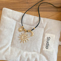 Minimalist Alloy Sun And Moon Pendant Necklace For Women, Light Luxury Geometric Collarbone Chain view 4