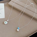 2026 New Copper Zircon Apple Hollow Pendant Necklace Old Money Cute Fruit Geometric Choker view 2