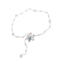 Old Money Floral Faux Pearl Beaded Necklace Korean Sweet Geometric Flower Collarbone Choker view 5
