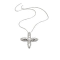 Korean Style Alloy Cross Pentagram Pendant Necklace, Old Money Light Luxury Geometric Collarbone Chain view 5