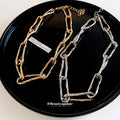 Light Luxury Old Money Alloy Crinkled Geometric Chain Collarbone Necklace For Women view 2