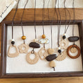 2026 New Resin Plastic Woven Beaded Fan-Shaped Flower Long Necklace Bohemian Ethnic Light Luxury Jewelry view 4