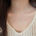 Copper Zircon Star Pearl Floral Necklace Summer Bohemian Vacation Collarbone Jewelry For Women view 3