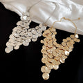 Old Money Style Iron Round Geometric Tassel Collarbone Necklace For Women view 4