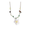 Summer Bohemian Resin Crystal Beaded Flower Choker Necklace For Vacation Style view 5