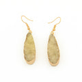 Gold Tone Long Teardrop Crystal Cluster Drop Earrings in Three Colors view 5