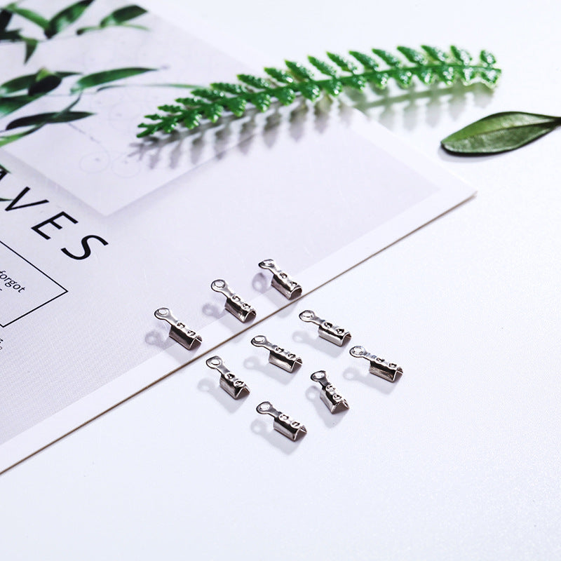 1mm Crimp End Clamps Jewelry End Caps 100-Pack