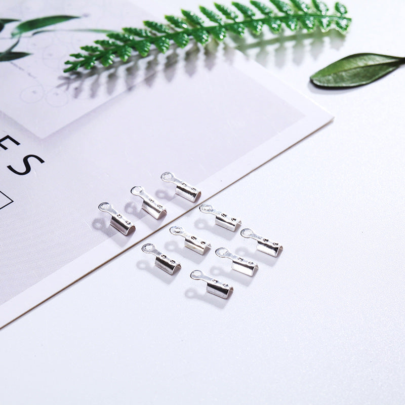 1mm Crimp End Clamps Jewelry End Caps 100-Pack