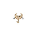Sparkling Zircon Star Pendant Copper Clip-on Earrings Geometric Luxury Ear Cuff Style view 5