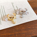 Sparkling Zircon Star Pendant Copper Clip-on Earrings Geometric Luxury Ear Cuff Style view 4