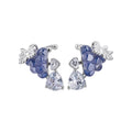 Copper Zircon Grape Heart Ring And Ear Cuff Jewelry Set, Light Luxury Sweet Style view 5
