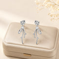 Elegant Zircon Star Stud Tassel Long Drop Silver Needle Five Point Star Fashion Statement Earrings view 4