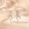 Elegant Zircon Star Stud Tassel Long Drop Silver Needle Five Point Star Fashion Statement Earrings view 2