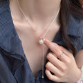 Korean Minimalist Copper Popcorn Floral Pendant Necklace For Women Old Money Style Clavicle Chain view 2