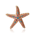 Alloy Rhinestone Starfish Brooch For Tropical Beach Style Outfits view 5