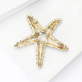 Alloy Rhinestone Starfish Brooch For Tropical Beach Style Outfits view 3