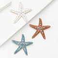 Alloy Rhinestone Starfish Brooch For Tropical Beach Style Outfits view 2
