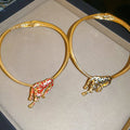 Old Money Alloy Enamel Cheetah Leopard Choker Necklace With Statement Animal Design view 2