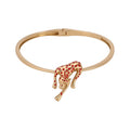Old Money Alloy Enamel Cheetah Leopard Choker Necklace With Statement Animal Design view 5