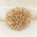 Alloy Rhinestone Sunflower Brooch Pin For Suits Dresses And Formalwear view 3