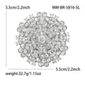 Alloy Rhinestone Sunflower Brooch Pin For Suits Dresses And Formalwear view 4