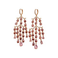 Vintage Palace Style Zircon Round Crystal Tassel Drop Earrings For Women view 5