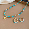 Summer Dopamine Faux Pearl Beaded Star Zircon Ear Cuff Earrings Playful Vacation Style view 3