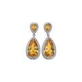 Light Luxury Copper Teardrop Zircon Stud Earrings With Silver Posts For Women view 5