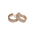 Sparkling Zircon C-Shaped Copper Clip-on Earrings For Women, Geometric Trendy No-Piercing Ear Jewelry view 5