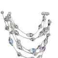 Light Luxury Multi Layer Pearl Necklace With Artificial Crystal Geometric Summer Vacation Choker view 5