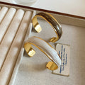 European Style Copper Enamel Geometric Open Bangle For Women Fashion Statement Jewelry view 2