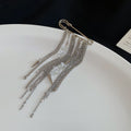 Light Luxury Iron Geometric Stone Chain Tassel Brooch For Elegant Clothing Accessories view 4