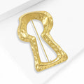 Matte Gold Alloy Irregular Ring Brooch For Suits And Coats view 2