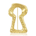 Matte Gold Alloy Irregular Ring Brooch For Suits And Coats view 5