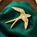 Metal Smooth Swallow Brooch Pin For Suits And Coats view 4
