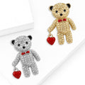 Alloy Rhinestone Bear Brooch Simple Unisex Lapel Pin For Clothing view 2