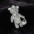 Alloy Rhinestone Bear Brooch Simple Unisex Lapel Pin For Clothing view 3