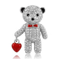 Alloy Rhinestone Bear Brooch Simple Unisex Lapel Pin For Clothing view 5