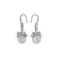 Sparkling Rhinestone Cat Eye Resin Round Geometric Hook Earrings Light Luxury Elegant Fashion view 5