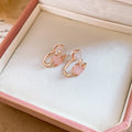 Cute Oval Cat Eye Stone Clip-on Earrings Minimalist Sweet Geometric Ear Cuff Jewelry For Women view 3