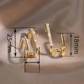 Micro Paved Zirconia Stud Earrings Vertical Bar Light Luxury Simple Casual Ear Jewelry view 4