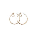 14K Gold Plated Metal Faceted Bead Geometric Round Clip-on Earrings For Women view 5